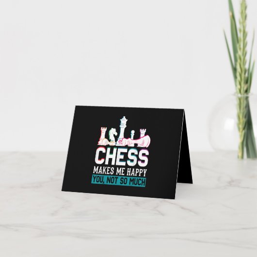 Chess maakt me blij met Humor Funny Gift Bedankkaart (Voorkant)