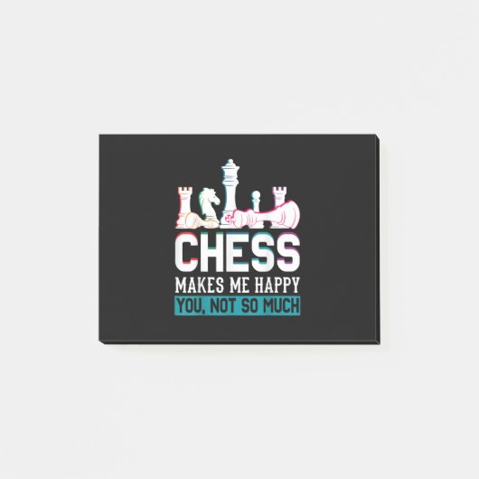 Chess maakt me blij met Humor Funny Gift Post-it® Notes (Voorkant)