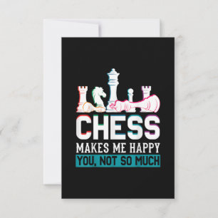 Chess maakt me blij met Humor Funny Gift RSVP Kaartje