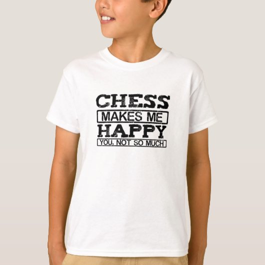 Chess maakt me gelukkig t-shirt (Voorkant)