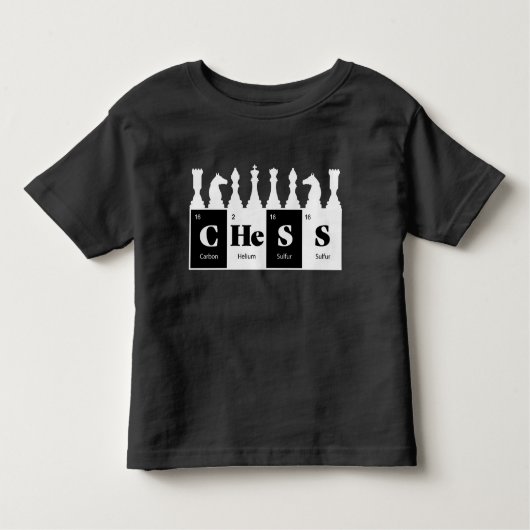 Chess Made of Elements Graphic Chess Piecessdesign Kinder Shirts (Voorkant)