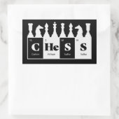 Chess Made of Elements Graphic Chess Piecessdesign Rechthoekige Sticker (Tas)