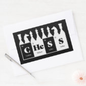 Chess Made of Elements Graphic Chess Piecessdesign Rechthoekige Sticker (Envelop)