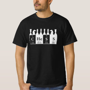Chess Made of Elements Graphic Chess Piecessdesign T-shirt