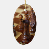 Chess Mahogany Keramisch Ornament (Rechts)