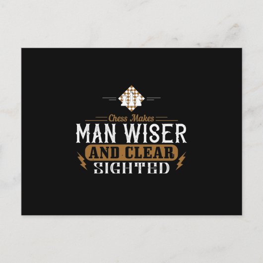 Chess Makes Man Wiser And Clear-Sighted Uitnodiging Briefkaart (Voorkant)