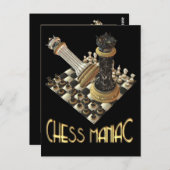 Chess Maniac Briefkaart (Voorkant / Achterkant)
