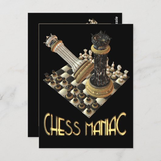 Chess Maniac Briefkaart (Voorkant / Achterkant)