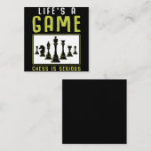 Chess Master Chess Club Vierkante Visitekaartje (Voorkant / Achterkant)