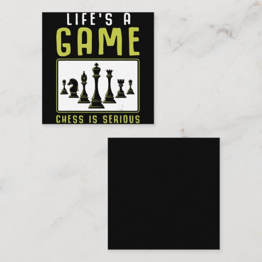 Chess Master Chess Club Vierkante Visitekaartje (Voorkant / Achterkant)