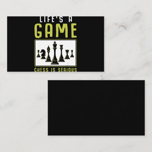 Chess Master Chess Club Visitekaartje (Voorkant / Achterkant)