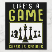Chess Master Chess Club Wijn Etiket (Enkel label)