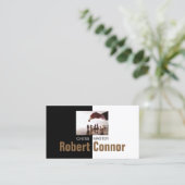 Chess Master Game Zwart-wit Visitekaartje (Staand voorkant)