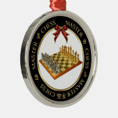 Chess Master Premium Silver Ornament (Rechts)