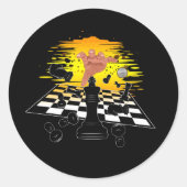 Chess Master   Ronde Sticker (Voorkant)