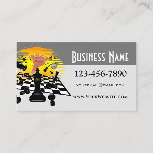 Chess Master Visitekaartje (Achterkant)
