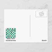 Chess Mate in 1 puzzel #1 Briefkaart (Achterkant)