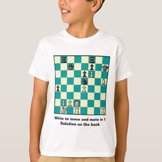 Chess Mate in 1 puzzel #1 T-shirt (Voorkant)