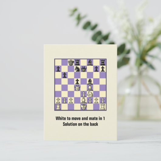 Chess Mate in 1 puzzel #2 Briefkaart (Staand voorkant)