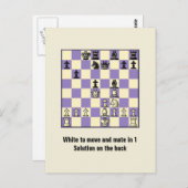 Chess Mate in 1 puzzel #2 Briefkaart (Voorkant / Achterkant)