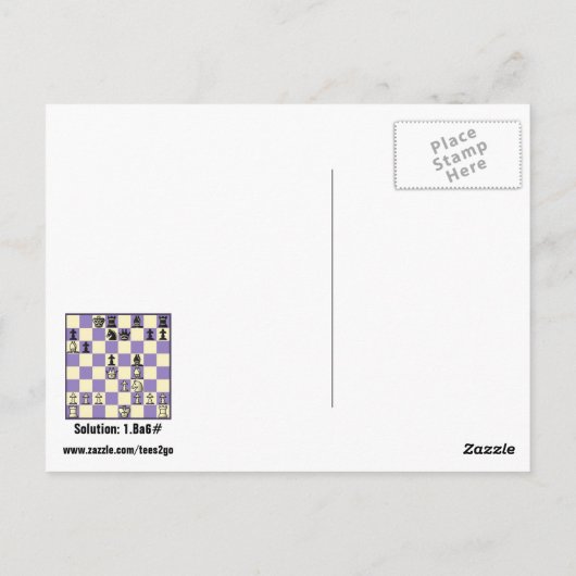Chess Mate in 1 puzzel #2 Briefkaart (Achterkant)
