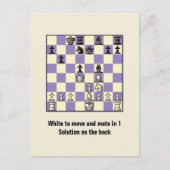 Chess Mate in 1 puzzel #2 Briefkaart (Voorkant)