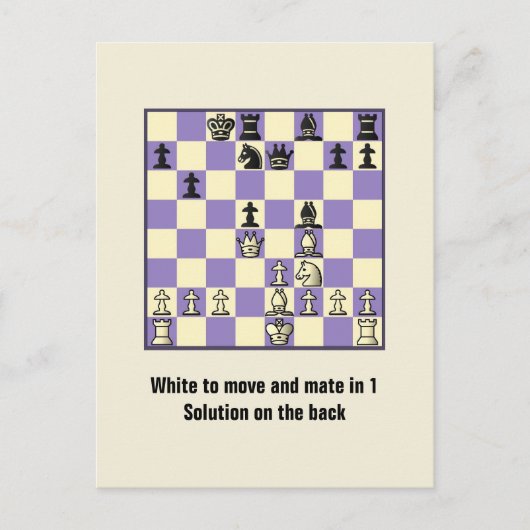 Chess Mate in 1 puzzel #2 Briefkaart (Voorkant)