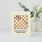 Chess Mate in 1 puzzel #3 Briefkaart (Staand voorkant)