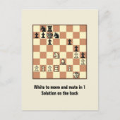 Chess Mate in 1 puzzel #3 Briefkaart (Voorkant)