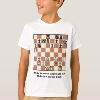 Chess Mate in 1 puzzel #4 Kinder T-shirt