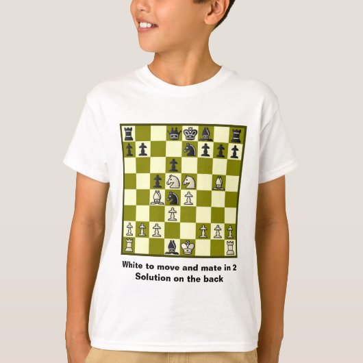Chess Mate in 2 puzzels #2 T-shirt (Voorkant)