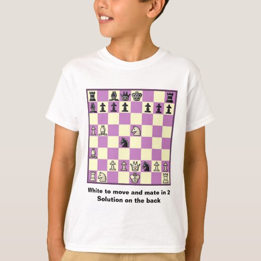 Chess Mate in 2 puzzels #3 T-shirt (Voorkant)