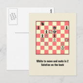 Chess Mate in 2 puzzels #4 Briefkaart (Voorkant / Achterkant)