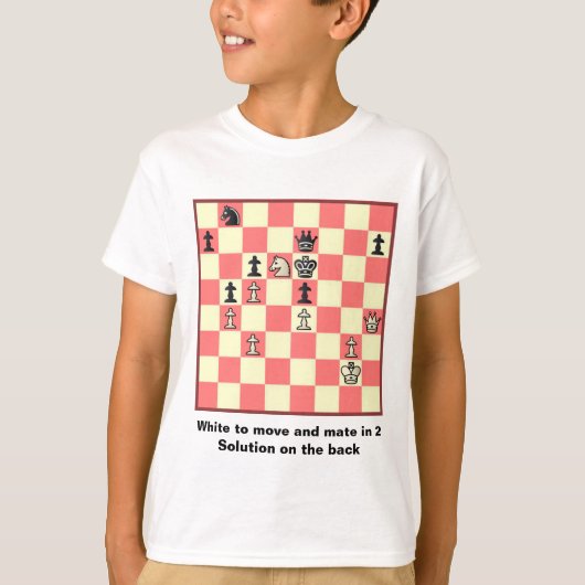 Chess Mate in 2 puzzels #4 T-shirt (Voorkant)