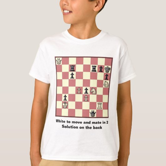 Chess Mate in 2 puzzels #6 T-shirt (Voorkant)