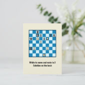 Chess Mate in 2 Puzzle #1 Briefkaart (Staand voorkant)