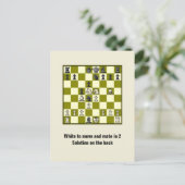 Chess Mate in 2 Puzzle #2 Briefkaart (Staand voorkant)