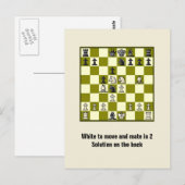 Chess Mate in 2 Puzzle #2 Briefkaart (Voorkant / Achterkant)