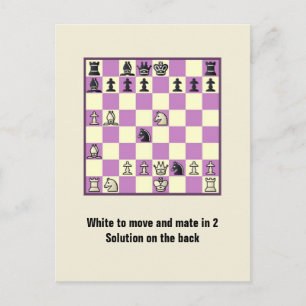 Chess Mate in 2 Puzzle #3 Briefkaart