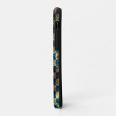 Chess met een vuil en krasachtig effect, geel blau Case-Mate iPhone case (Achterkant/links)