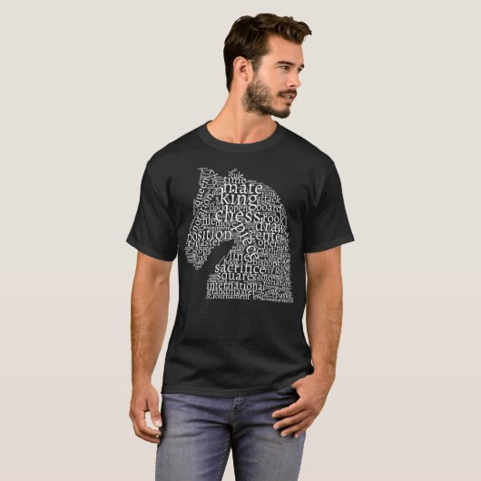 Chess met Knight Design T-shirt (Voorkant volledig)