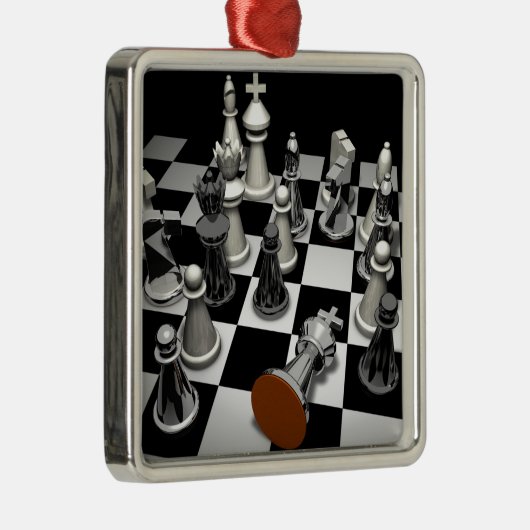 Chess Metalen Ornament (Rechts)