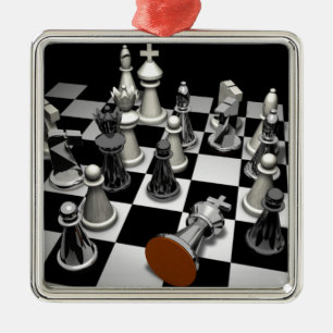 Chess Metalen Ornament