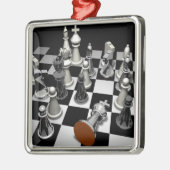 Chess Metalen Ornament (Links)