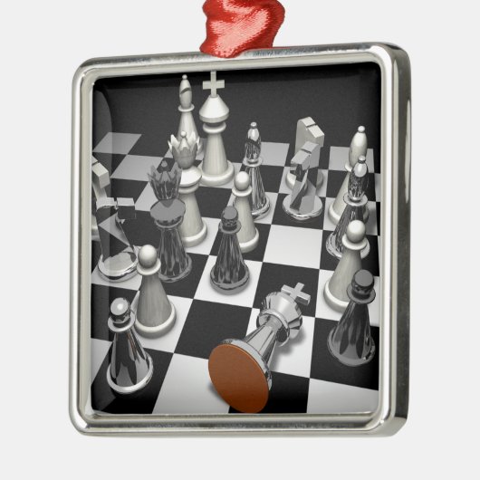 Chess Metalen Ornament (Links)