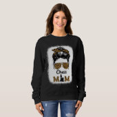Chess Mom Bleached Leopard Print Women Chess Trui (Voorkant volledig)