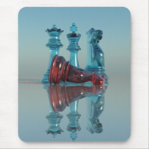 Chess Mousepad - King Queen Knight Chess Muismat