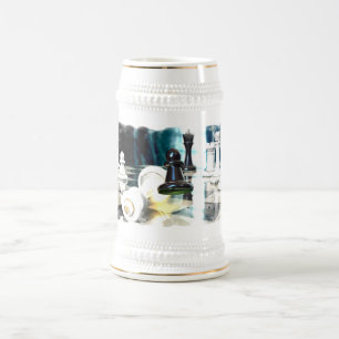 Chess Move Beer Stein Bierpul