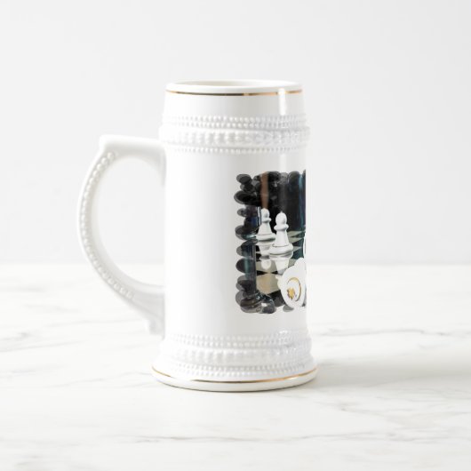 Chess Move Beer Stein Bierpul (Links)