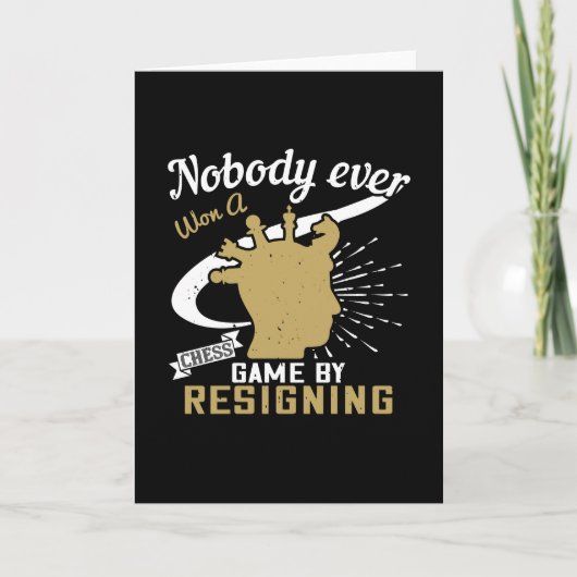 Chess - Niemand heeft schaken gewonnen door ontsla Kaart (Voorkant)